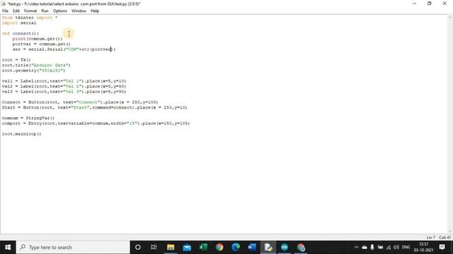 How to Select Arduino Com port using GUI screen| No hard coding of Com Port value. смотреть онлайн