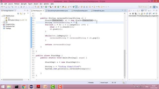Data Structure | Stack: Reverse a String using Stack | Implementation in Java смотреть онлайн