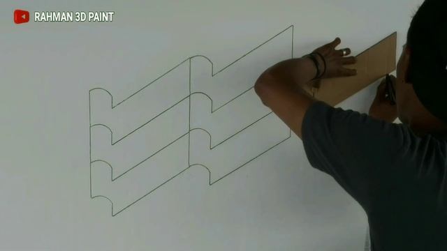 WALL PAINTING DECORATION SIMPLE | 3D PAINTING ART ON WALL | SENI CAT TEMBOK 3D смотреть онлайн