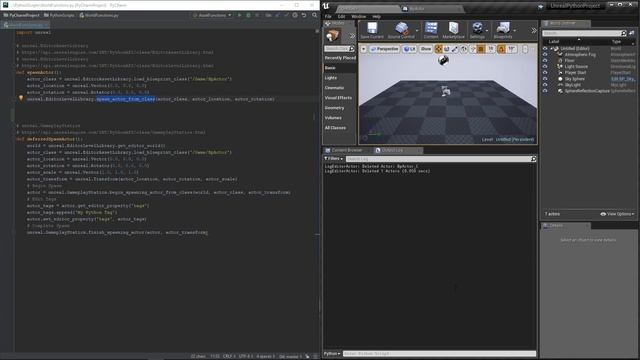 UE 4.21 - How To Spawn Actors In World With Python смотреть онлайн