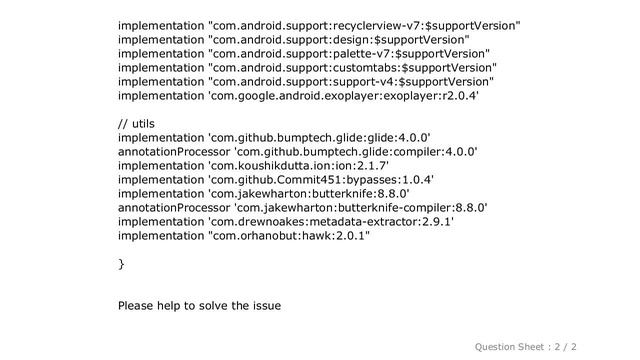 Android : Gradle - Error Could not find method implementation() for arguments [com.android.support: смотреть онлайн