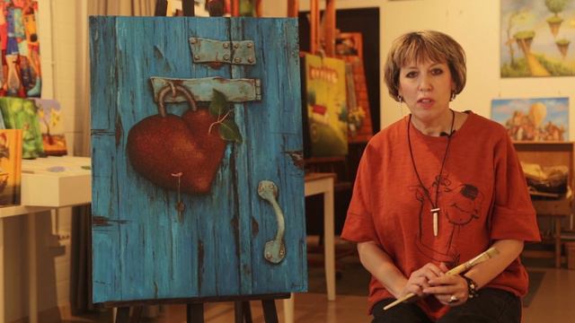 Анжелика Ягодина, "Ржавое сердце". Сюрреалистическая картина. смотреть онлайн