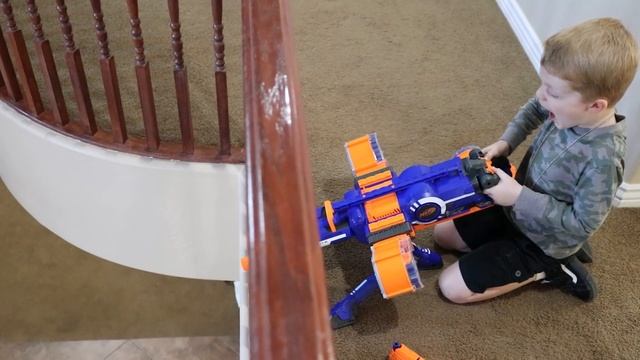 Saying Goodbye to the Old Nerf Arsenal. Ethan and Cole Remember Nerf Blasters. смотреть онлайн