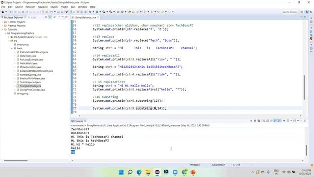 Java Programming Tutorials | 14 | String Methods | Part-4 | subString method смотреть онлайн