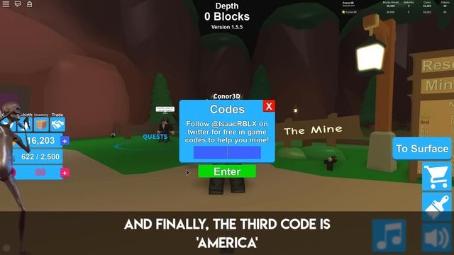THREE CODES FOR FREE REBIRTH TOKENS on Roblox Mining Simulator смотреть онлайн