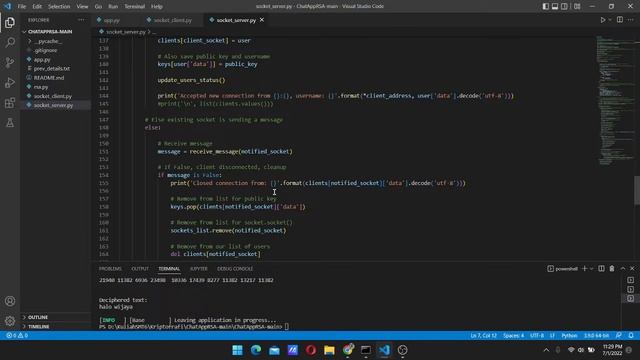 APLIKASI CHAT DENGAN KEAMANAN ENKRIPSI DENGAN MENGGUNAKAN ALGORITMA RSA-PYTHON смотреть онлайн