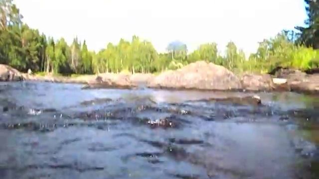Карелия, река Чирка-Кемь Самосплав через порожек, Часть 2 смотреть онлайн