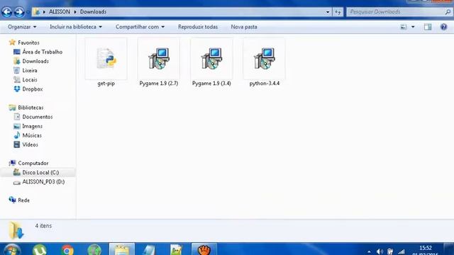 Baixando e instalando o ambiente Python e bibliotecas(Pygame e get-pip) смотреть онлайн