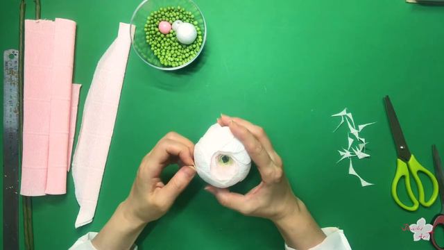 How to make Lovely Ranunculus with crepe paper, Part 1. n.24 Craft Tutorial смотреть онлайн