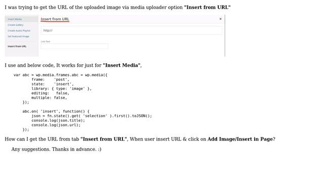 Wordpress: Get image URL from media library "insert from url" смотреть онлайн