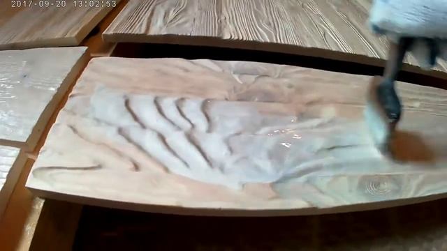 Брашированная полка своими руками. Shelf in wood. смотреть онлайн
