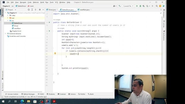 Java Count vowels more advanced example смотреть онлайн