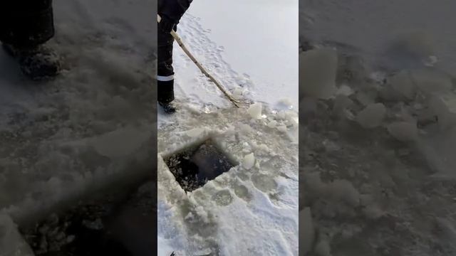 зимняя рыбалка на сети, ставим прогон. смотреть онлайн