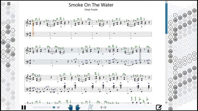 Как играть на баяне Smoke On The Water | How to play on accordion | SMT Pro смотреть онлайн