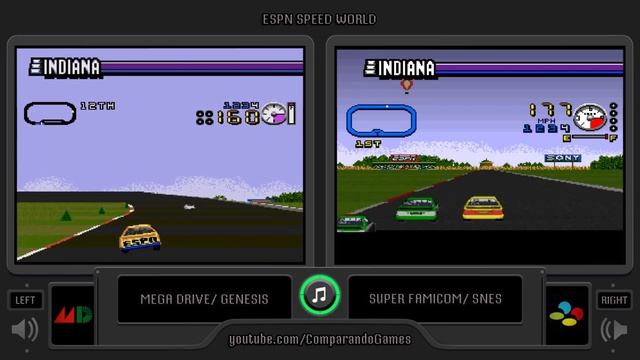 ESPN Speed World (Sega Genesis vs Snes) Side by Side Comparison | Vc Decide смотреть онлайн