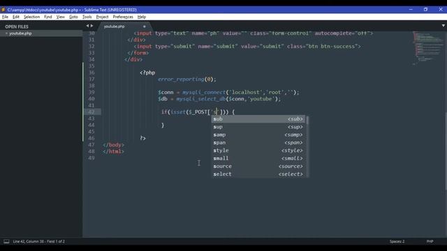 how to insert form data into database in PHP & mysql смотреть онлайн