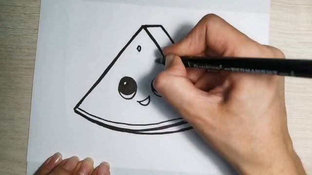 Как нарисовать милый арбуз// How to draw a cute watermelon смотреть онлайн