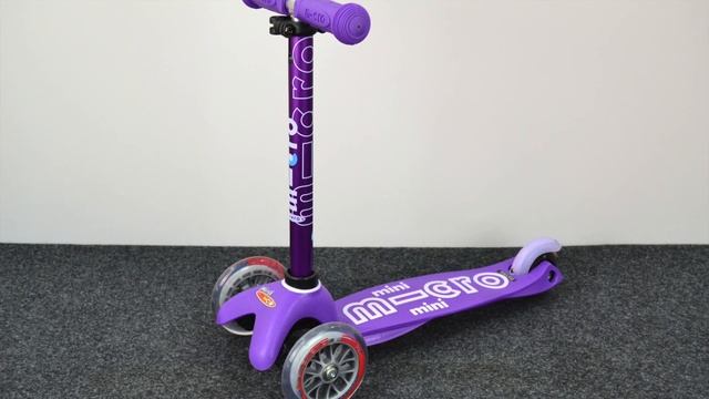 Детский самокат Mini Micro Deluxe Purple | Распаковка | Обзор | Unboxing | Review смотреть онлайн