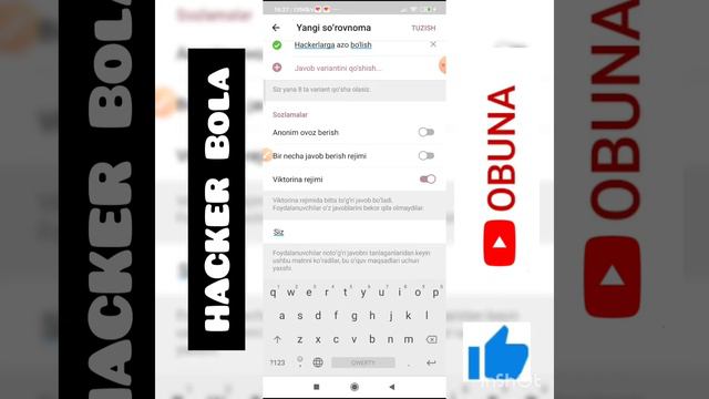 Telegramda so'rov tugmasini yaratishni eng oson yo'li DAXSHAT смотреть онлайн