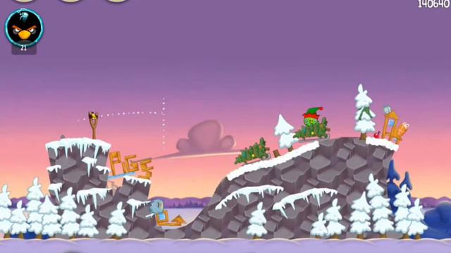 Angry Birds Seasons - On Finn Ice. Level 1-13 3 stars смотреть онлайн