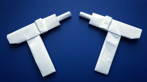 Ручная работа из бумаги. Изготовление оружия из бумаги. Оружие УЗИ.