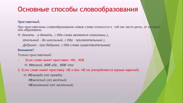 Словообразование. смотреть онлайн