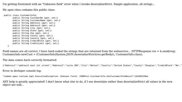 Salesforce: json deserialize error смотреть онлайн