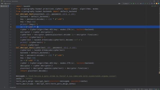 Proteja textos com senhas usando [criptografia AES-CTR] em Python смотреть онлайн