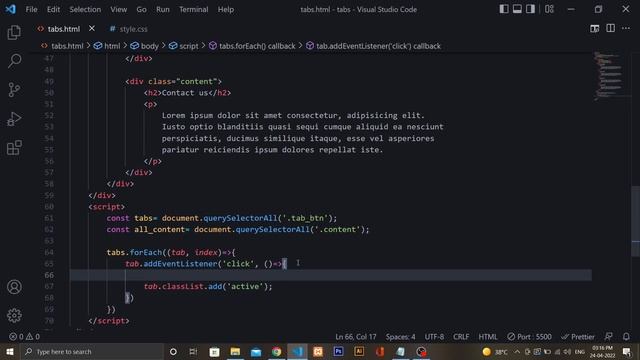 How to create Tabs using HTML, CSS, and JAVASCRIPT смотреть онлайн