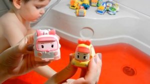 КРАСНО СИНЯЯ ВАННА РАСПАКОВКА ИГРУШКИ ОСМИНОЖКА