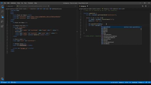Create a simple dynamic grid using JavaScript, HTML смотреть онлайн