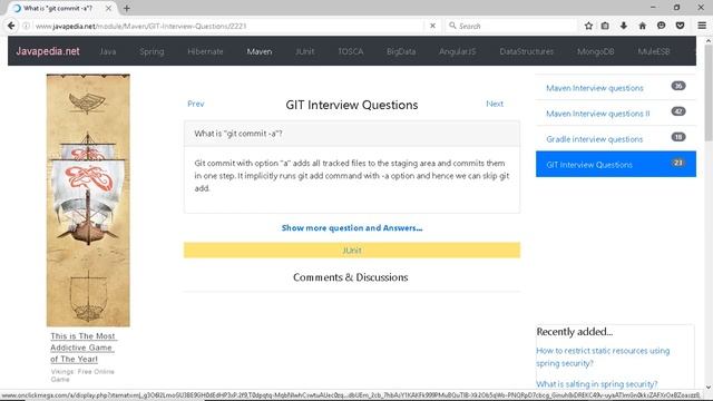 What is "git commit -a"?
| javapedia.net смотреть онлайн