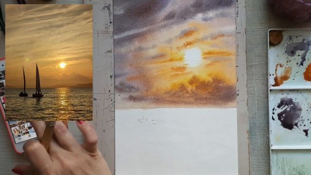 Как нарисовать свечение в небе? смотреть онлайн