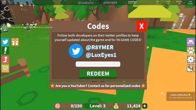 ALL CODES IN ZOMBIE HUNTING SIMULATOR [ROBLOX] смотреть онлайн