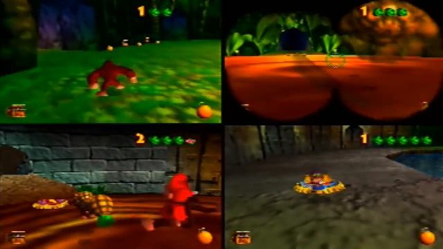 ABM: Donkey Kong 64 Gameplay!! 4 player Match!! HD смотреть онлайн