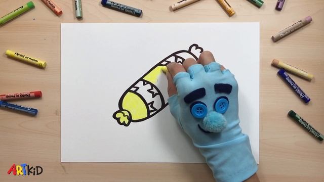 Bolster Pillow | Easy Oil Pastel Drawing and Colouring for Kids | ArtKid смотреть онлайн