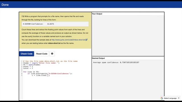 Python For Everybody Assignment 7.2 | Compute | extract floating point | Count lines | X-DSPAM | смотреть онлайн