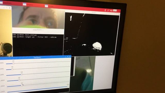 Using the ranger.py program to find the HSV values for your OpenCV image tracking смотреть онлайн