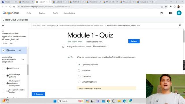 Infrastructure and Application Modernization with Google Cloud || Module-1 || Quiz-1 Solution смотреть онлайн