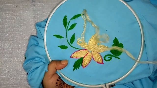 Hand embroidery raised zigzag stitch смотреть онлайн