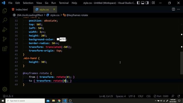 Make a Clock Loading Animation with HTML and CSS | CSS Loader смотреть онлайн