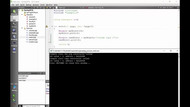 20 Example class with copy constructor and destructor смотреть онлайн