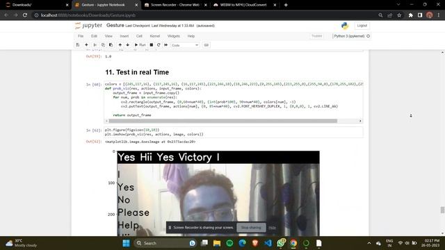 Gesture Recognition Working using TensorFlow and Mediapipe Holistic смотреть онлайн