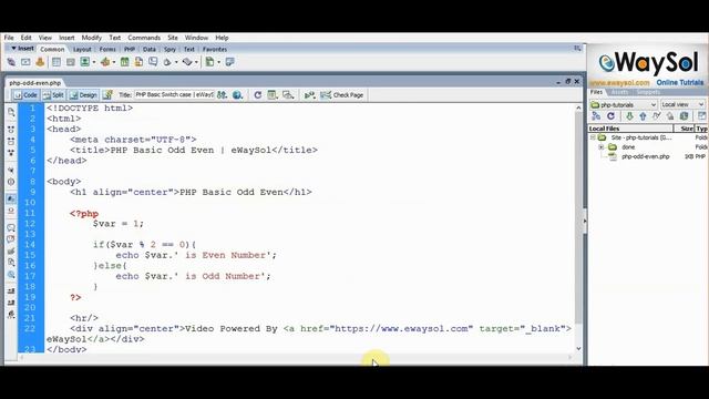 PHP Basic Odd Even Program Example | eWaySol смотреть онлайн
