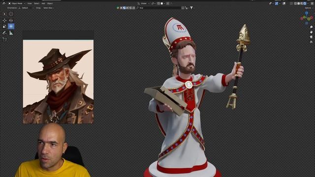 Old Cowboy bust in Blender for 1 hour and 20 minutes! смотреть онлайн