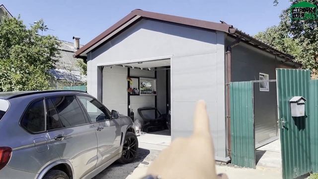 ГАРАЖ ИЗ СЭНДВИЧ ПАНЕЛЕЙ СПУСТЯ 1 ГОД  ГАРАЖ 5Х9 М  СТРОИМ ДЛЯ ВАС