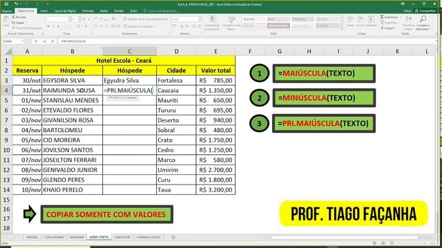 6 FUNÇÕES TEXTUAIS NO EXCEL | CONCATENAR | ARRUMAR | LOCALIZAR | MUDAR | SUBSTITUIR #excel смотреть онлайн