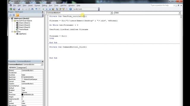 VBA - HOW TO: Populate a LISTBOX with documents from a Directory смотреть онлайн
