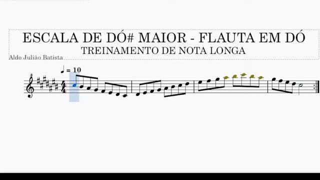 Escala de Dó Sustenido Maior Flauta Doce смотреть онлайн