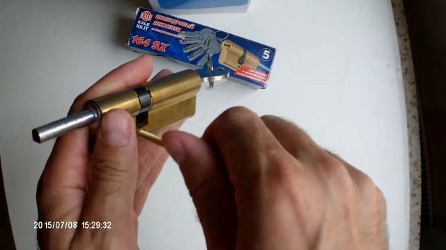 Цилиндровый механизм KALE под вертушку (дл.шток) 164 SX/71 (45+10+26) mm латунь 5 кл. смотреть онлайн